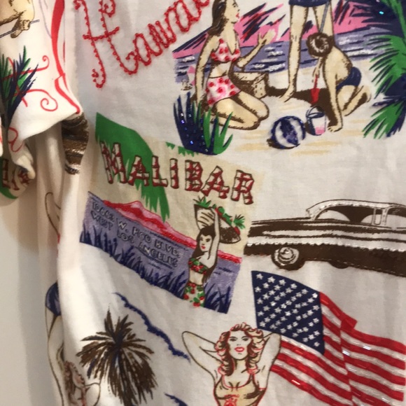 ⚡️FINAL PRICE⚡️ Vintage Pinup Hawaii Summer July Top - Picture 3 of 16